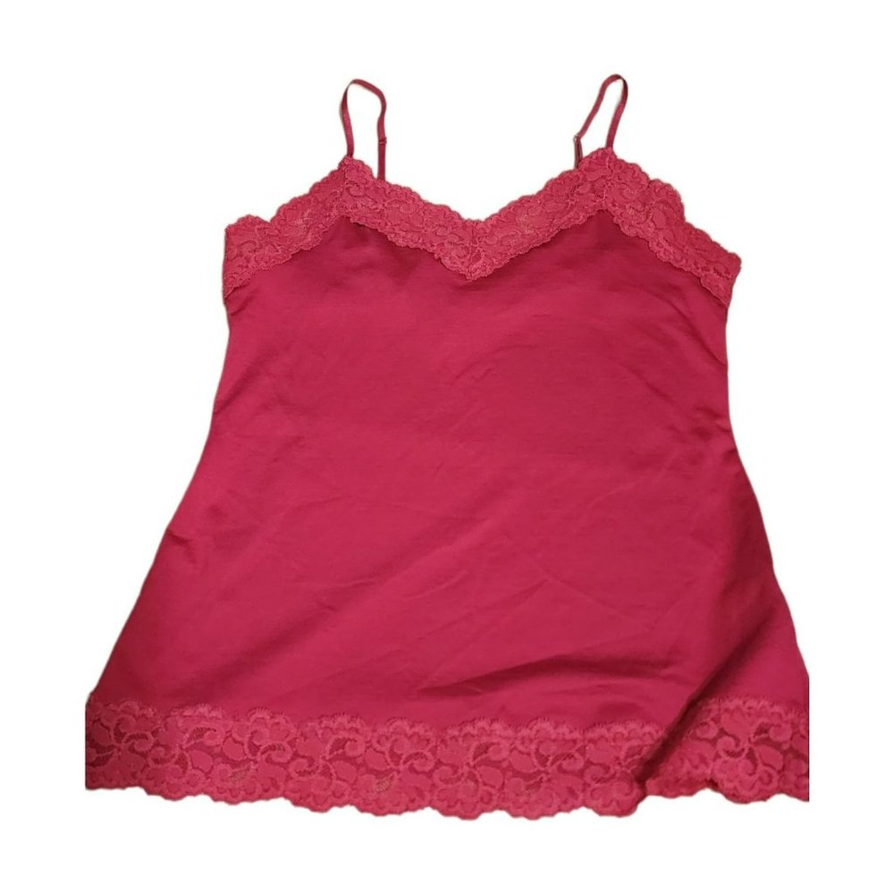 White House Black Market Cami Top Size Small Spaghetti Straps Lace Trim Pink